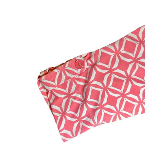 Lulu B Button Down 1/2 Sleeve Blouse Women's Size Medium Pink Pattern Buttons - Picture 4 of 7